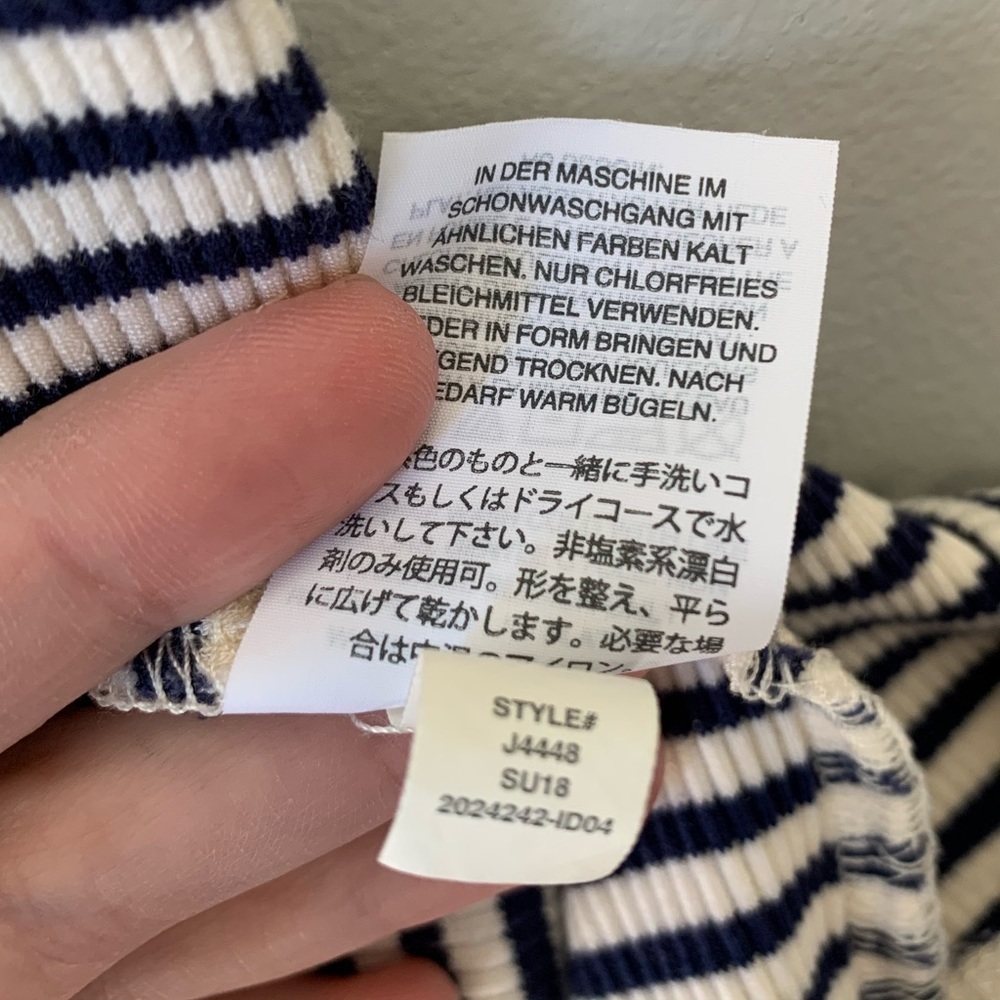 Madewell | Knit Striped Blue White Dress XXS - Picture 3 of 5